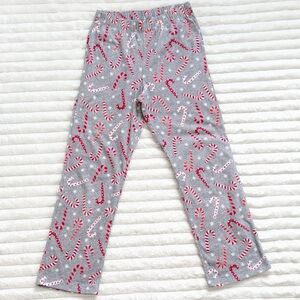 5/20$ OLD NAVY Fleece Candy Cane Holiday Pajama Pants Kids Large 10 12